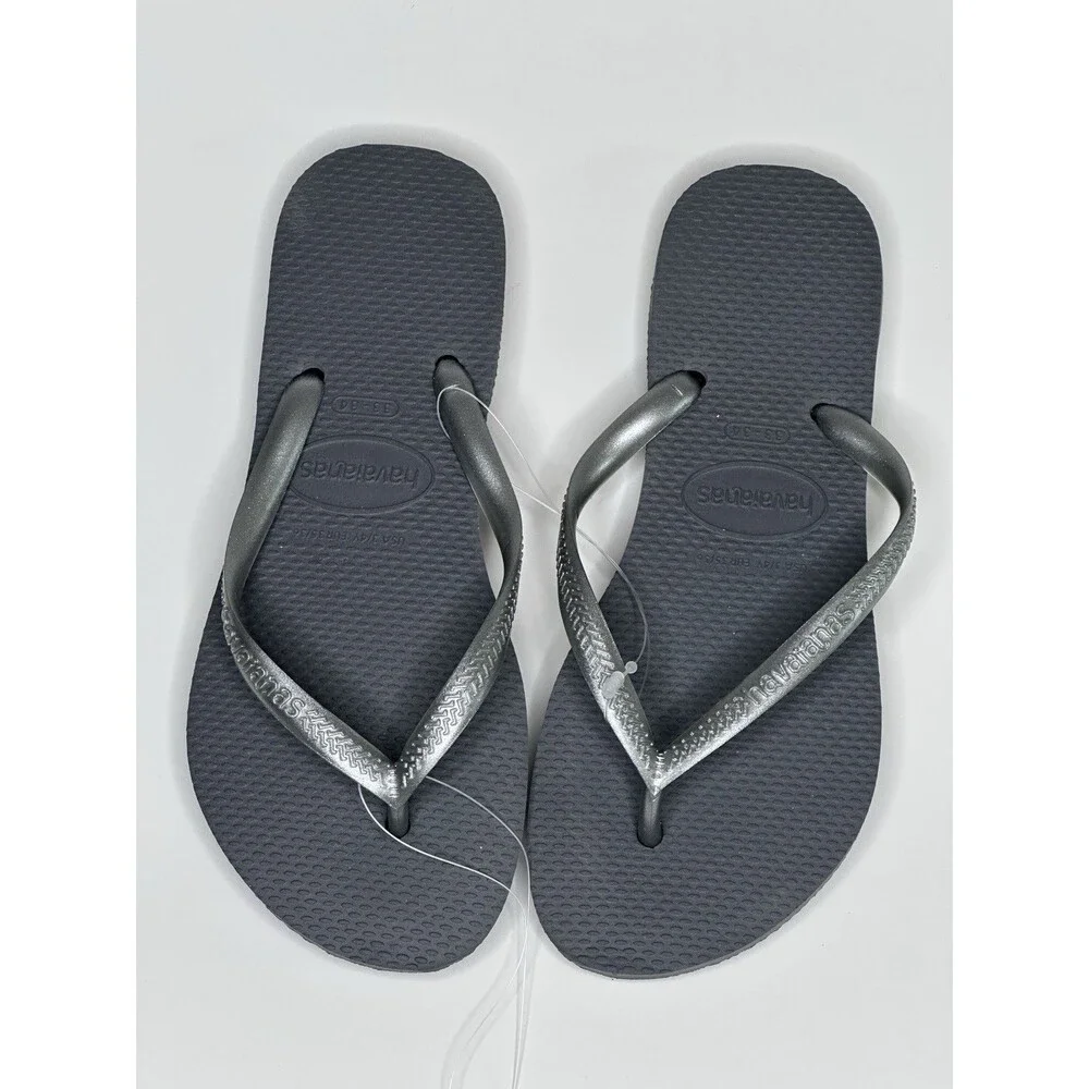 Havaianas Slim Girls Steel Gray/Silver Flip Flops